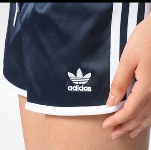 Adidas Navy Blue Satin Shorts